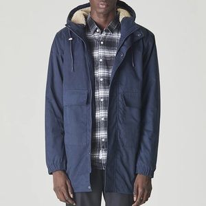 BELLFIELD RAKA SHERPA LINED MENS PARKA | NAVY